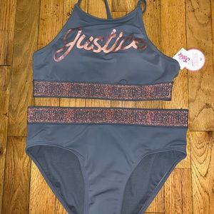 Two piece justice swimsuit